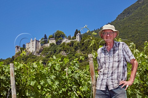 Philippe Grisard in his vineyard below Chteau de Miolans which is planted with Mondeuse Rouge Mondeuse Blanche and Mondeuse Gris  Maison Philippe Grisard Cruet Savoie France