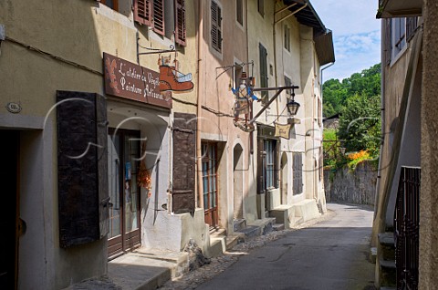 Shops in the medieval village of Conflans  Albertville Savoie France