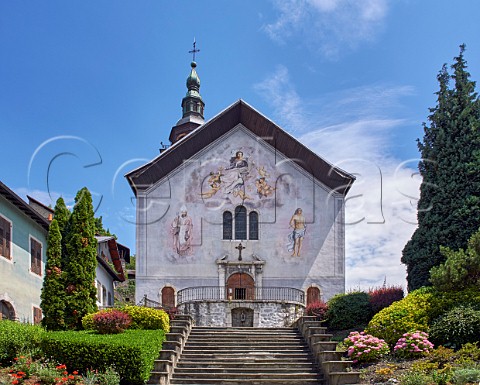 glise NotreDamedelAssomption in the medieval village of Conflans Albertville Savoie France