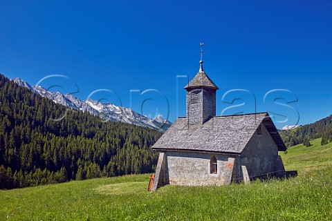 La Chapelle de la Duche in the Chaine des Aravis Le GrandBornand HauteSavoie France