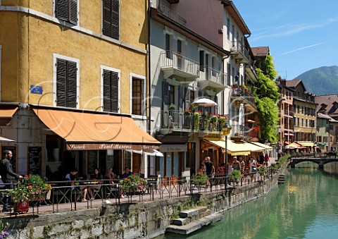 Buildings on the Quai de LIle in Annecy HauteSavoie France