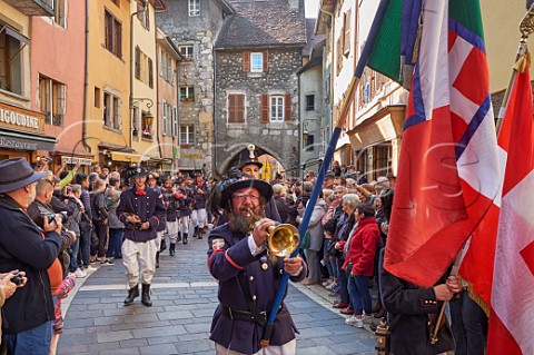 Bonne Nouvelle Brigade de Savoie during the Retour des Alpages festival Annecy HauteSavoie France