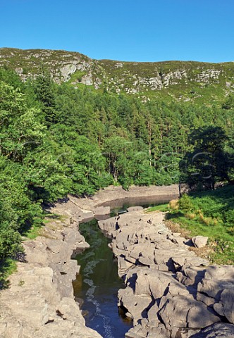 Elan River below Pen y Garreg dam Elan Valley near Rhayader Powys Wales