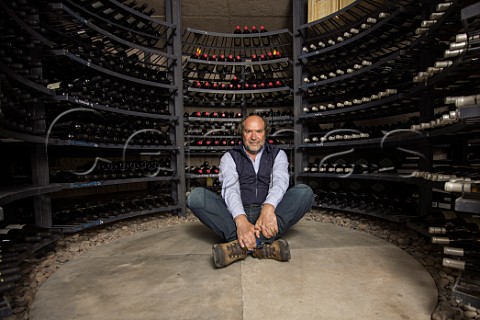 Daniel Pi winemaker of Trapiche in the restaurants wine cellar Mendoza Argentina