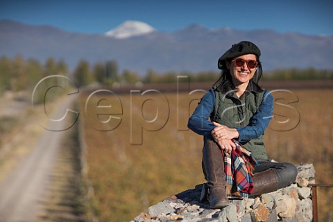 Laura Catena in Adrianna vineyard of Catena Zapata  Mendoza Argentina  Tupungato