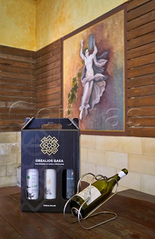 Display in the winery of the Robola Wine Cooperative Omala Valley Cephalonia Ionian Islands Greece