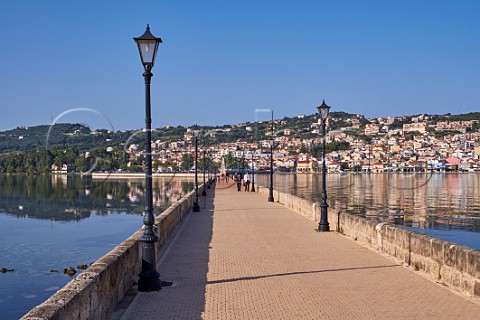 De Bosset Causeway Drapano Bridge across Argostoli Bay Cephalonia Ionian Islands Greece