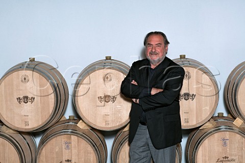 Michel Rolland died 2026 in the barrel cellar at Lapostolle Clos Apalta Colchagua Valley Chile