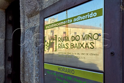 Plaque on the wall of the winery of Palacio de Fefianes Cambados Galicia Spain  Val do Salns  Ras Baixas