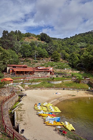 Praia da Coba restaurant and leisure area on the Ro Mio Near Escairn Galicia Spain Ribeira Sacra  subzone Ribeiras do Mio