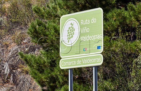 Valdeorras Wine Route sign Galicia Spain