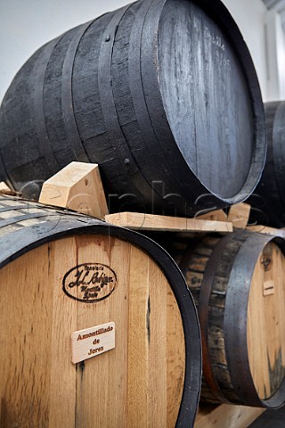 Sherry butts used for ageing Godello in winery of Mengoba San Juan de Carracedo Castilla y Len Spain  Bierzo