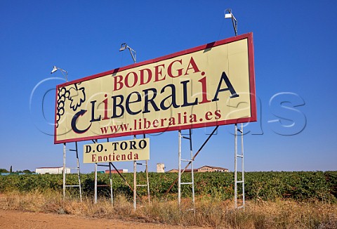 Bodega Liberalia viewed over its vineyard Toro Castilla y Len Spain Toro