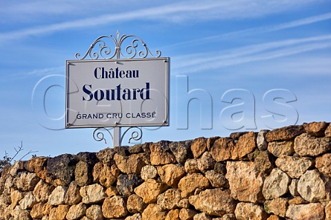 Sign for Chteau Soutard  Saintmilion Gironde France Stmilion  Bordeaux