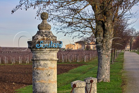 Pillar at entrance to Chteau Soutard  Saintmilion Gironde France Stmilion  Bordeaux