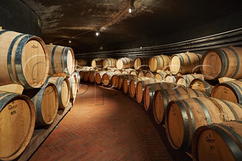 Barrel cellar of Isole e Olena Barberino Val dElsa Tuscany Italy Chianti Classico