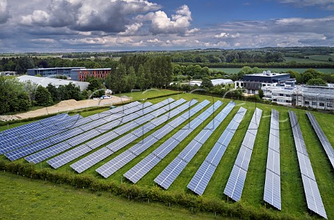 Solar panels at Howbery Park Wallingford Oxfordshire England