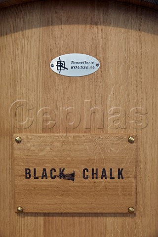New oak cuve of Black Chalk Winery Fullerton Hampshire England