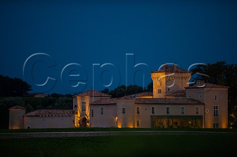 Chteau LafauriePeyraguey at dusk Bommes Gironde France Sauternes  Bordeaux