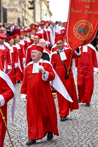 The Jurade de Stmilion parade during the Fte de la Fleur  Saintmilion Gironde France  Bordeaux