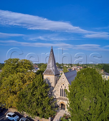 St Marys Church and its ancient Yew trees  East Molesey Surrey UK