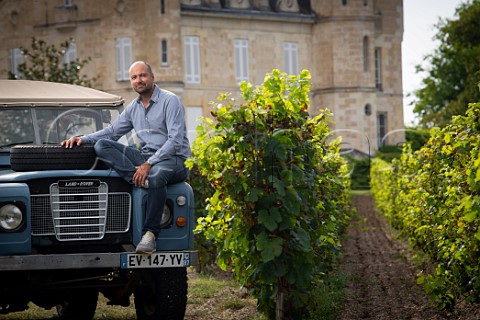 Paul Garcin in vineyard at Chteau HautBergey Lognan Gironde France  PessacLognan  Bordeaux