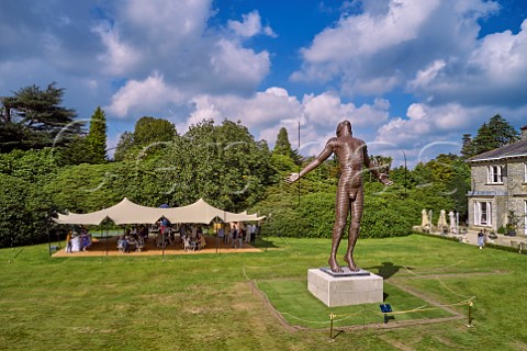 Leonardslee House and Faith sculpture by Anton Smit Lower Beeding Horsham Sussex England