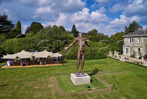 Leonardslee House and Faith sculpture by Anton Smit Lower Beeding Horsham Sussex England