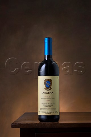 Bottle of Argena 2007   Tenuta il Santo Trequanda Tuscany Italy