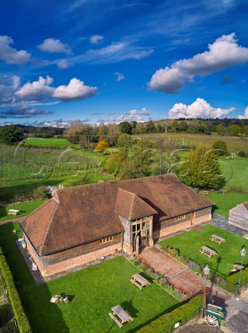 15thcentury Tithe Barn of Kingscote Estate and Vineyard East Grinstead Sussex England