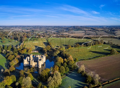 Vineyards of Sedlescombe Organic by Bodiam Castle  Bodiam East Sussex England