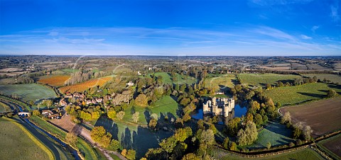 Vineyards of Sedlescombe Organic by Bodiam Castle and village  Bodiam East Sussex England