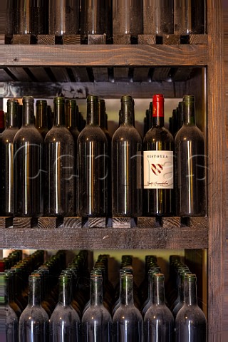 Bottles in cellar at Vistorta Sacile Friuli Italy