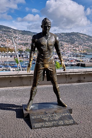 Statue of Cristiano Ronaldo Funchal Madeira
