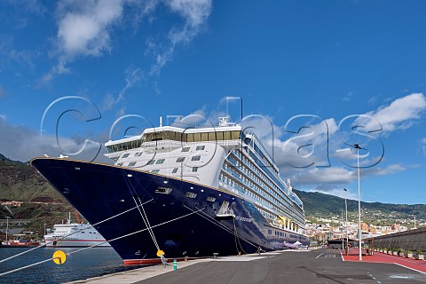 Saga Spirit of Discovery berthed in harbour of Santa Cruz de la Palma La Palma Canary Islands Spain