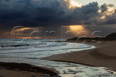 The Margaret River flowing into the Indian Ocean Western Australia