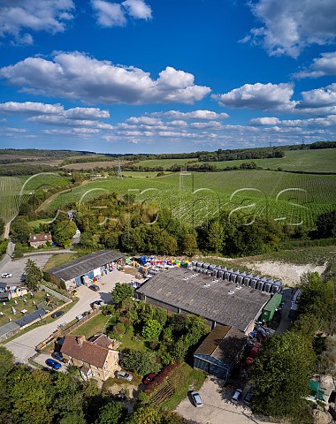 Winery and vineyards of Silverhand Estate at Luddesdown Gravesham Kent England