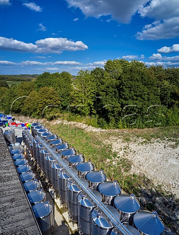 Winery of Silverhand Estate stainless steel tanks fermenters and autoclaves for making Charmat sparkling wine Luddesdown Gravesham Kent England