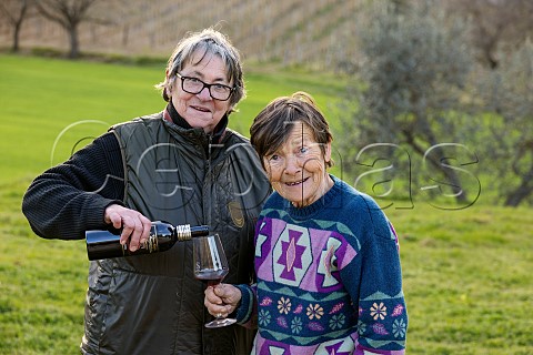 Patrizia Castiglioni and Dora Forsoni owner of Poderi Sanguineto I  II Montepulciano Tuscany Italy