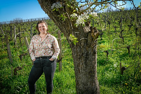 Nomie Tanneau in biodynamic vineyard of Chteau SaintFerdinand Lussac Stmilion Gironde France  Saint milion  Bordeaux
