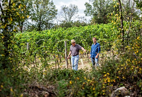 Engelbert Prieler and his son Georg Schtzen am Gebirge Burgenland Austria   Leithaberg