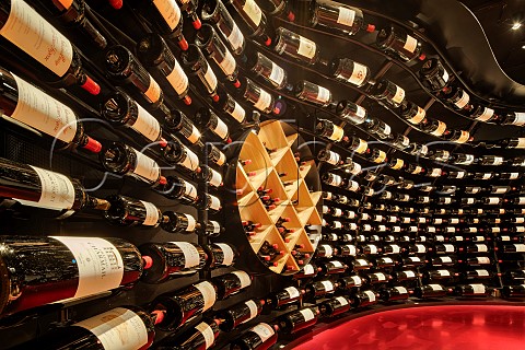 Wine Dome cellar of the Arlberg Hospiz Alm Restaurant home to the worlds largest collection of big bottle Bordeaux curated by Adi Werner With around 7000 bottles in large formats from magnum to primat the wine collection is globally unique Sankt St Christoph  St Anton am Arlberg Tyrol Austria